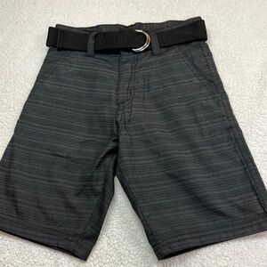 Street Rules Dark Striped Cotton/Polyester Dress Shirts w/Removable Belt Size 6